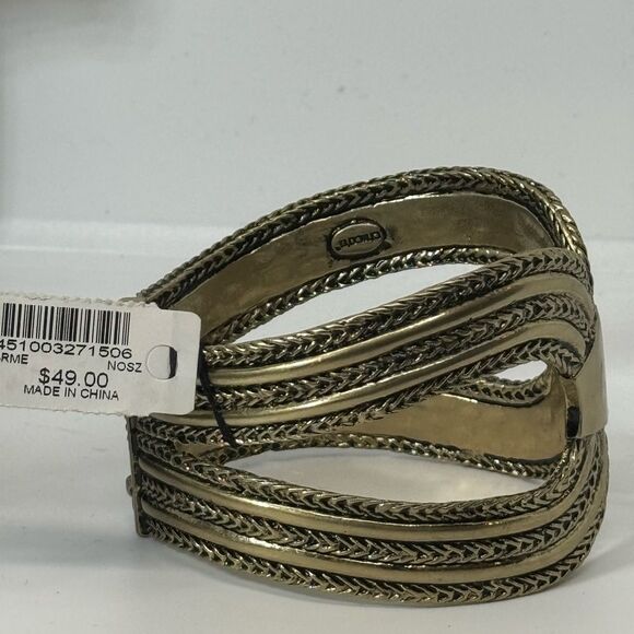 Chicos Chunky Textured Hinged Bangle Bracelet - Picture 16 of 16